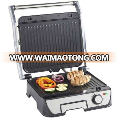 2000W electric stainless Steel 4 Slice Panini Sandwich Press & Grill/ Griddle with Detachable Plates